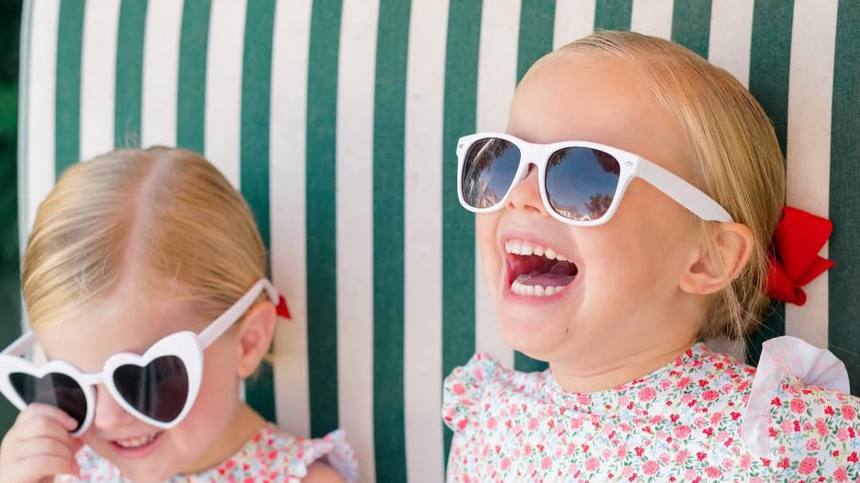 Children's fashion brand campaign creative, summer swimwear